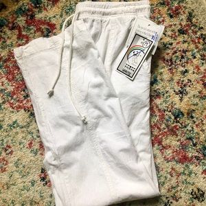 White lightweight pants